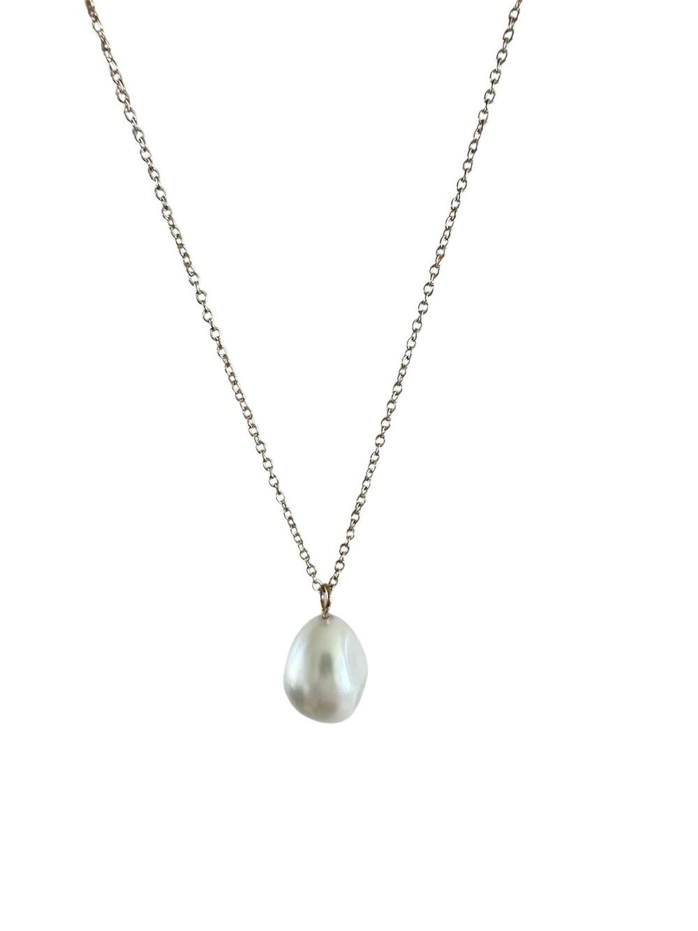 Large simple pearl renaissance necklace faux jewelry unique costume ren faire